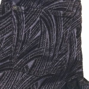 7 For All Mankind Velvet Blue Black Pattern Skinny